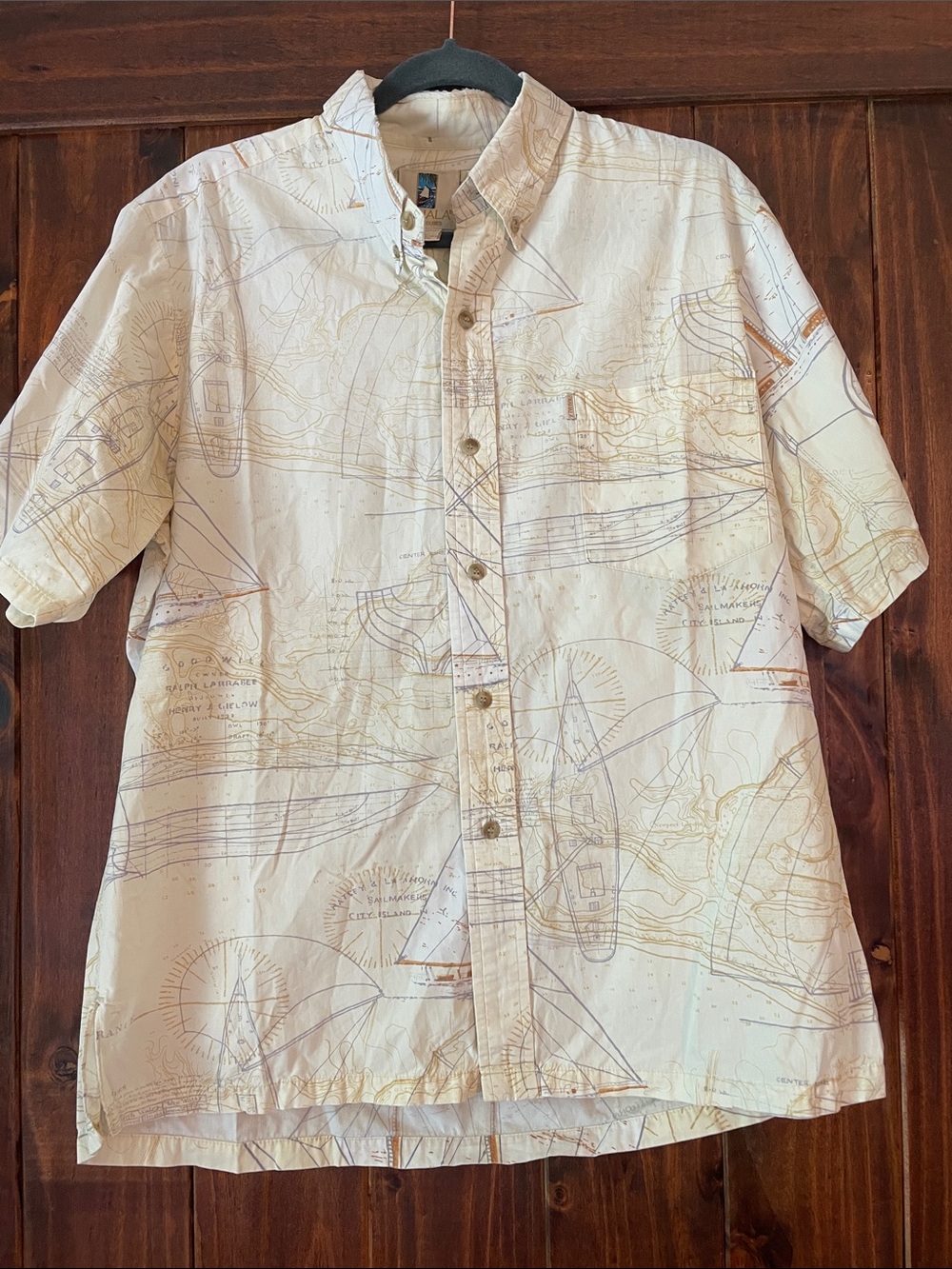 Vintage Kahala 100% Cotton Button-Down Handmade in Hawaii SzL